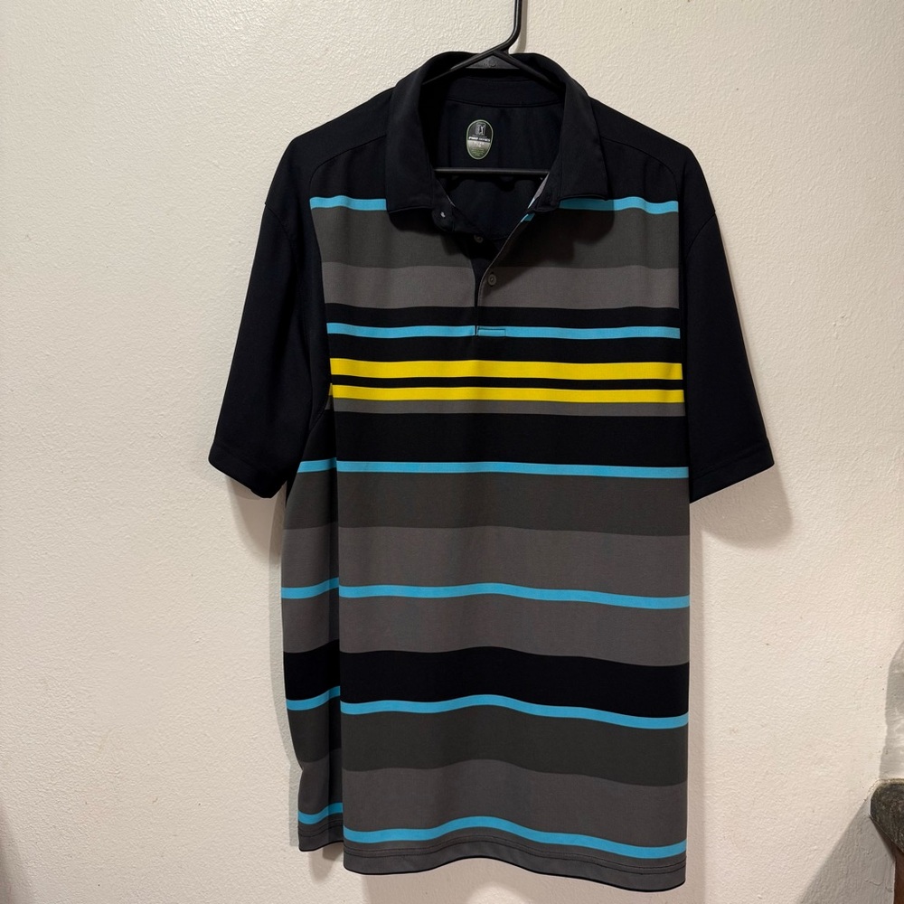PGA Tour Polo Shirt with Sporty Stripes Men’s Size XL Pullover